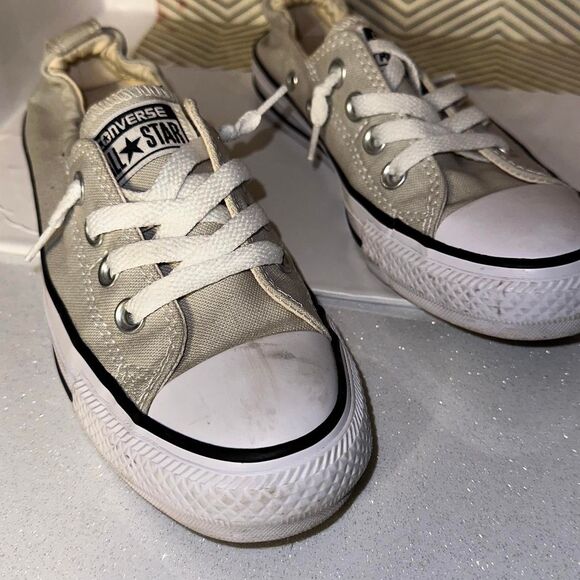 Converse Cream/Cloud Gray Chuck Taylor Shoreline Slip-On Shoes - Picture 1 of 3